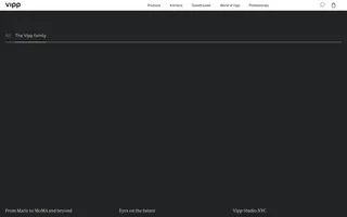 Vipp homepage website preview