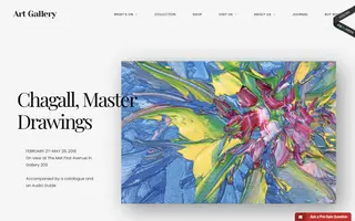 Art Gallery homepage website preview