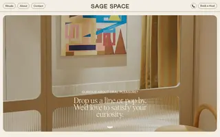 Sage Space homepage website preview
