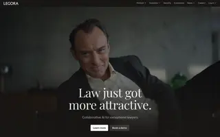 Legora homepage website preview