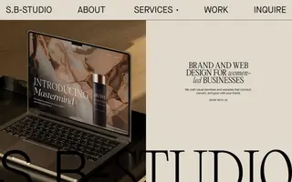 S.B-Studio homepage website preview
