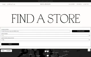 Maya Jewelry homepage website preview