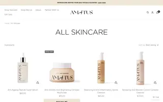 Amatus homepage website preview