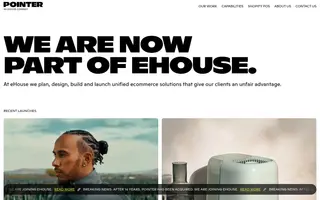 Pointer Creative homepage website preview