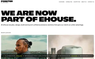 Pointer Creative homepage website preview