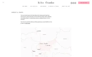 Hiša Franko homepage website preview