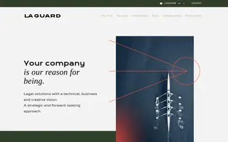 La Guard homepage website preview
