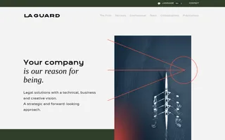 La Guard homepage website preview