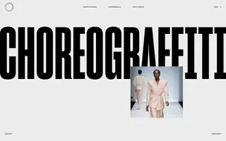 Choreograffiti homepage website preview