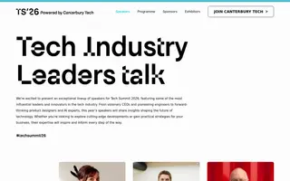 Tech Summit 2026 homepage website preview