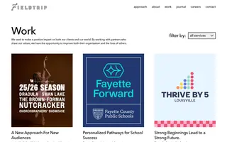 Fieldtrip homepage website preview