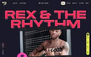 Rex & The Rhythm homepage website preview