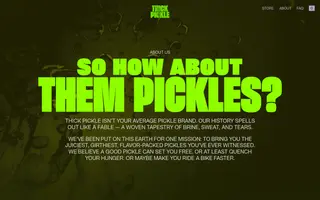 Thick Pickle homepage website preview