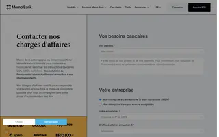 Memo Bank homepage website preview