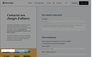 Memo Bank homepage website preview