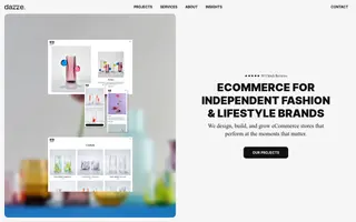 Dazze Studio homepage website preview