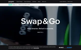 Gogoro homepage website preview