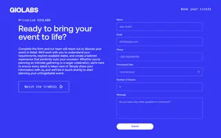 GIOLABS homepage website preview