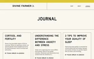 Divine Farmer C.A. homepage website preview