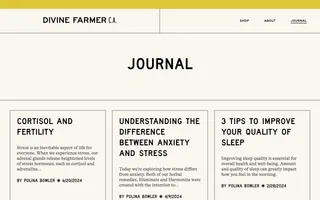Divine Farmer C.A. homepage website preview