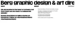 Bureau BoschBerg homepage website preview