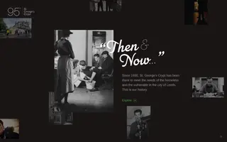 Then & Now homepage website preview