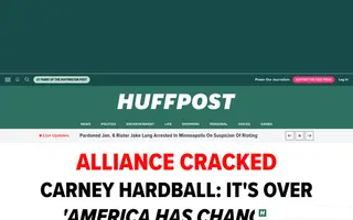 HuffPost homepage website preview