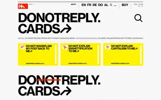 Do Not Reply homepage website preview