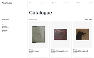 Flora Scales homepage website preview