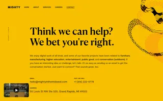 Mighty homepage website preview