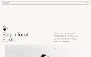 Stay In Touch Studio homepage website preview