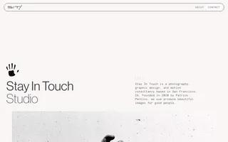 Stay In Touch Studio homepage website preview
