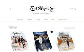 Fresh Magazine Paris homepage website preview
