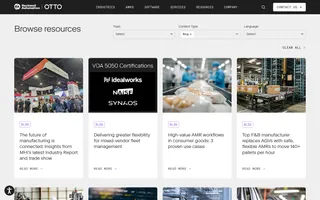 Otto Motors homepage website preview