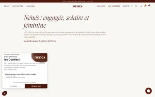 Nénés Paris homepage website preview