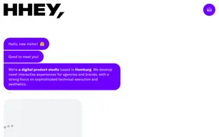 HHEY homepage website preview