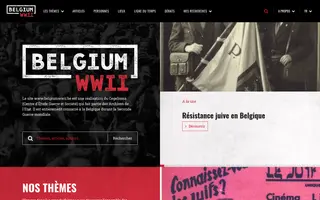 Belgium WWII homepage website preview