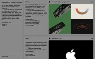 Chad Miller homepage website preview