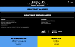 Nederlands Theater Festival homepage website preview