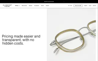 PJ.LOBSTER™ homepage website preview