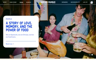 Mercado Famous homepage website preview