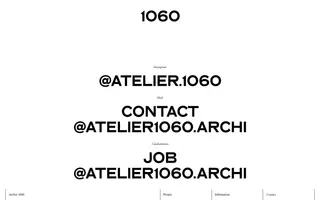 Atelier 1060 homepage website preview