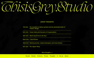 ThisisGrey homepage website preview
