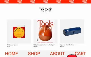 YUNS homepage website preview