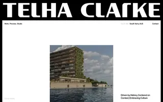 Telha Clarke homepage website preview