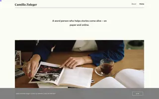 Camilla Zuleger homepage website preview