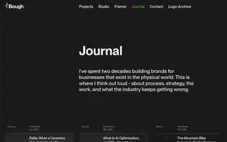 Bough homepage website preview
