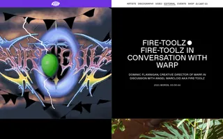 Warp homepage website preview