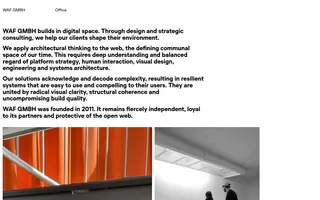 WAF GMBH homepage website preview
