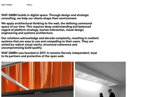 WAF GMBH homepage website preview